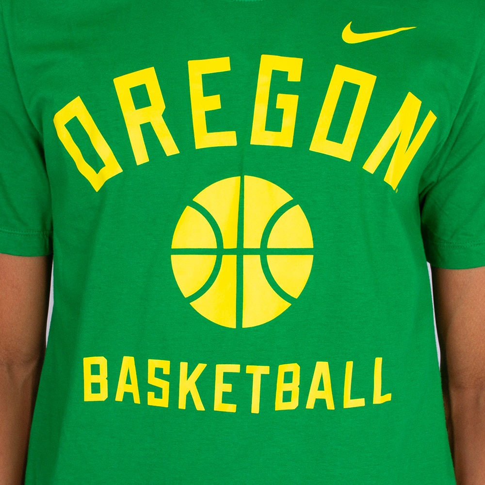 Arched Oregon, Nike, Green, Crew Neck, Cotton, Men, Basketball, T-Shirt, 813669